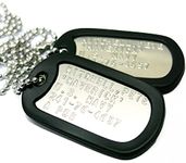 Army Universe Top Gun Pete Mitchell Maverick Costume Dog Tag Set Movie-Inspired Necklace Great Cosplay & Halloween Accessory, Stainless Steel