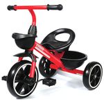 KRIDDO Kids Tricycles Age 24 Month to 4 Years, Trike for 2.5 to 5 Year Old, Gift Tricycles for 2-4 Year Olds, Trikes for Toddlers, Red