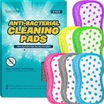 Anti-Bacterial Cleaning Pads by Smith’s® | 6 Pack | Dual-Sided Dish & Multi-Surface Cloth | For Home, Kitchen, Bathroom | Reusable | Non-Scratch | Long Lasting