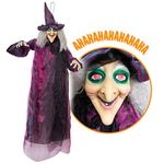 Besti Life Size Hanging Witch Halloween Decor (71 Inches) | Sound & Touch Activated Talking Halloween Decorations | Witch Props Excellent Choice for Haunted House | Indoor & Outdoor Animated Prop