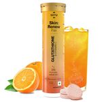 Setu Skin Renew Glutathione Tablets for Glowing Skin | 15 Effervescent Tablets with 500mg L-Glutathione & Vitamin C | Sugar-free Antioxidant & Skin Glow Supplement for Clear Skin | Orange (Pack of 1)