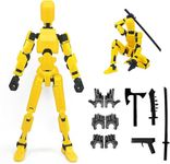 Ketsicart Action Figures Titan 13, 3D Printed Multi-Joint Movable Robot, T13 Lucky Action Figure, Dummy Robot Action 13, Desk Decoration Creative Robots, Nova 13 Mechanical Doll (Yellow)