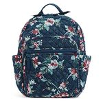 Vera Bradley Women's Small Backpack Bookbag, Rose Toile-Recycled Cotton, One Size