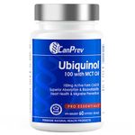 CanPrev Ubiquinol 100mg with MCT Oil, 60 Softgels, 2-Month Supply, CoQ10 Supplement for Heart & Cardiovascular Support, Enhanced Absorption, Non-GMO & Gluten Free, Coenzyme Q10 for Energy & Vitality