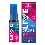 Schwarzkopf LIVE Colour Drops Petal Pink Semi-Permanent Hair Dye, 30ml, Hair Colour Drops for Colour that Lasts 2-12 Washes, Pink Hair Dye Drops