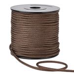 PH PandaHall 54 Yards Nylon Rope Cord, 3mm Brown Blinds String Parachute Cord Braided Lift Shade Cord for Wall Hangers, Bags, Bottom Plates for Camping Hiking Outdoor Activities