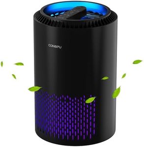 CONOPU Purificador de Aire de Hogar, Purificador Aire con Filtro de Alta Eficiencia, Purificador de Aire Para Alergias con Función de Temporizador, Air Purifier con 3 modos de velocidad, Negro