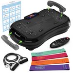 Bluefin® Vibration Plate Exercise Machine for Weight Loss, Toning & Lymphatic Drainage, Full Body Vibrating Platform with 180 Intensity Levels + 5 Programs for Home Fitness