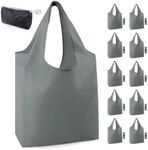 BeeGreen Colorful Reusable Grocery Bags Bulk, Lots Patterns Kitchen Reusable Shopping Bags 50LBS Large Washable Durable, Grey, X-Large