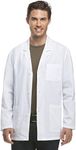 Dickies Everyday Scrubs Men's Lab Coat, White, Large