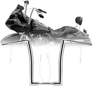 TIGERSGATE Chrome 14 inch Rise Ape Hangers 1.5 inch Handlebars for Harley Most Dyna Softail Sportster Road King Road Glide