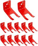 QWORK Fire Extinguisher Bracket, 12 Pack Steel Fire Extinguisher Fork Style Bracket, Universal Fits All 5 to 13 lbs Extinguishers with Valve Body Slots, Includes Mounting Screws