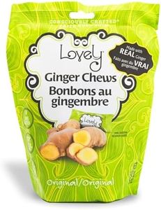 Lovely Candy Co. Original Ginger Chews – Real Ginger, Natural Sweet & Spicy Flavor, Individually Wrapped, 5oz | Gluten-Free, Non-GMO, No Artificial Ingredients