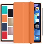 DuraSafe Cases for iPad Air 6th Air 11 2024 Air 5th 2022 Air 4th 2020 Gen [iPad Air 6/5 / 4/11 ] A2588 A2316 MM6R3HN/A MM6T3HN/A MYHX2HN/A Shock Proof Supportive Dual Angle Stand Cover - Orange