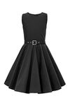 BlackButterfly Kids 'Audrey' Vintage Clarity 50's Children's Girls Dress (Black, 11-12 Years)