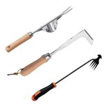 vkwe 3 Pack Weeding Tools, Portable weeding Tools for Garden, Uprooting Weeding Tool Weed Pulling Tool, Garden Hand Weeder for Vegetable Gardening Backyard Farm Planting & Weeding