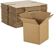 MT Products Brown Corrugated Shipping Boxes 5" x 5" x 5" - Cardboard Gift Boxes (Pack of 10) - Made in the USA