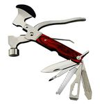 Inditradition 10 In 1 Multi-functional Pocket Hand Tool Set (Axe Hammer, Hatchet, Wrench, Cutter & More), Stainless Steel