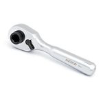 NEIKO 03002A Stubby Ratchet, 1/4 Inch Ratchet Wrench and Bit Driver, 108-Tooth Reversible Ratchet, 3.3 Degree, Mini 1/4 Ratchet Drive, Oval Head Wrench, CR-V Steel Quarter Inch Small Ratchet Wrench