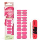 Mylee Gel Nail Wraps [Dragonfruit] – Solid Colour Range – 20 Pre-Cured Gel Stickers for Instant Mani – No Lamp Needed, Chip-Resistant, Glossy Finish, Lasts Up to 14 Days – Vegan & Cruelty-Free