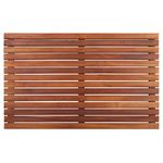 Nordic Style Premium Teak Shower and Bath Mat for Indoor and Outdoor Use - Non-Slip Wooden Platform for Spa, Sauna, Pool, Hot Tub - Flooring Decor and Protector (31.4" x 19.6", OiIed Finish)