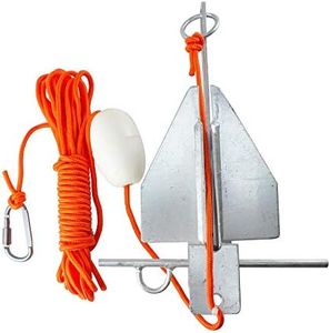 BeGrit Galvanized Steel Fluke Anchor 3.3lb Danforth Style Anchor Kit with 32.8 ft Anchor Tow Rope for Canoe Jet Ski SUP & Paddle Board