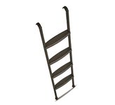 Stromberg Carlson Interior Bunk Ladder, KD, RV Bunk Ladder, Bunk Bed Ladder with Injection Molded Treads, Hooks and Mounting Hardware Included, can be Used as Dorm Loft Ladder - Black 66"