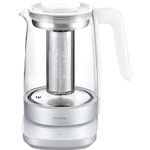 ZWILLING Enfinigy Glass Kettle, Tea Kettle, Silver, 1.7 Liter