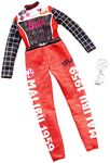 Barbie Clothes Career Outfit for Barbie Doll, Racecar Driver Jumpsuit with Trophy, Gift for 3 to 8 Year Olds ​