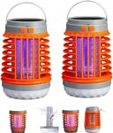 Multiplen - Buzz Blast Pro, Buzzbug Mosquito Zapper, Buzzbug Mosquito Killer, Multifunctional Solar Camping Mosquito Killer Lamp, USB Charing and Solar, for Outdoor and Indoor (Orange*2PCS)