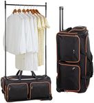 ARCLIBER Dance Bag with Garment Rack,28 Inches Travel Bag Dance Duffel Bag with Garment Rack,Rolling Luggage Garment Bags for Travel,Black