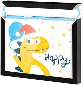 Kids Art Frames – Changeable 8.5x11 with Magnetic Front Opening, Wooden Kids Artwork Display for Wall with Storage 150 Sheets, Toddler Art Work Project Picture Frame for 3D Art & School Work, Mounting Hardware Included