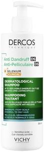 Vichy Dercos Technique Anti-Dandruff Purifying Shampoo, With 1% Salicylic Acid & Selenium Disulfide, For Sensitive Oily Hair & Scalp, Removes Visible Flakes, 390ml