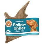 AmeizPet Fallow Antler Chews For Dogs - All Natural Dog Chews, Long Lasting Elk Antler Bones for Dogs, Durable Deer Antler For Dogs – 1pc M Size Deer Antler