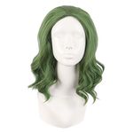 MapofBeauty 14 Inch/35cm Fahion Cosplay Costume Curly Synthetic Wig (Pine Green/Grass Green)