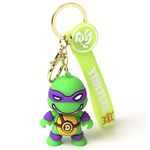 Daiyamondo Collectible Premium Famous Cartoon Anime 3D Rubber Silicon Keychain With Long Ribbon Suitable For Car And Bike Key rings | Bag Charm | Gifting | key chain (Purple Turtle)