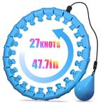 Argvsde ZIBTREK Weighted Hula Infinity Fitness Hoop for Adult Weight Loss, 2 in 1 Smart Fitness Workout Hula Circle Hoops with 27 Detachable Knots, Exercise Fit Hoop Suitable for Women and Beginners