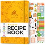 Clever Fox Recipe Book – Make Your Own Cookbook Blank Pages – Empty Notebook to Write In Recipes – Unique Cooking & Baking Gifts, A5, Amber Yellow