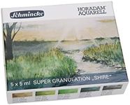 Schmincke - HORADAM® AQUARELL, Super- Granulation Set "Shire" 5 x 5 ml tubes, 74 860 097, cardboard set, very strong granulating colors, finest, supergranulating watercolors