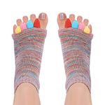 SPORLCO Toe Separator Socks for Women Men Comfy Foot Alignment Sock Massage Health Care Bunion Relief Socks for Yoga Sports