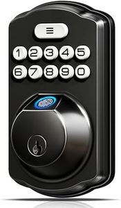 Veise Fingerprint Door Lock, Keyless Entry Door Lock, Electronic Keypad Deadbolt, Biometric Smart Locks for Front Door, Auto Lock, Anti-Peeking Password, Easy Install, Matte Black