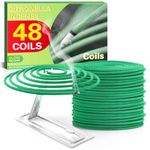 Citronella Spiral Incense Coils, Lemongrass Scented Coils, Citronella Essential Oil, Incense 48 Pcs for Outdoor, Indoor, Home, Kitchen, Outdoors, Indoor, Bars, Office