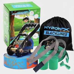 Ninja Slackline & Extension Bundle – 70' Slackline Kit with Training Line + 15' Extension Line | Compatible with Monkey & Gorilla Lines | Durable, Easy Setup, Balance & Obstacle Training