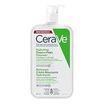 CeraVe Hydrating Cream-to-Foam Facial Cleanser, One-Step Face Wash With Hyaluronic Acid & Amino Acid Complex, Gently Cleanses Skin, Non-Comedogenic, Fragrance-Free, Normal to dry skin, 562mL