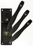 RUKO TK06A3B 9" 3 PC Set of Throwing Knives with A Ballistic Nylon Sheath, Black