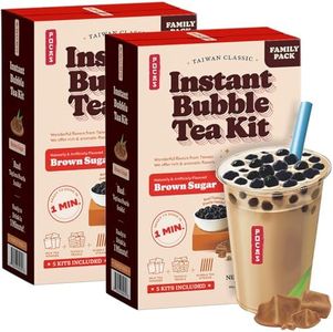 Pocas Bubble Tea Kit, Brown Sugar 2-Pack – Instant Milk Tea Powder with Authentic Tapioca Pearls for Instant Bubble Tea, 10 Kits