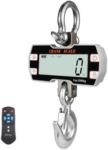 Hyindoor 2000kg 4400lb Crane Scale, 2 Ton Digital Hanging Scale with Remote, Industrial Heavy Duty Electronic Crane Scale