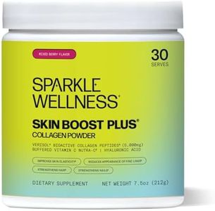 Hydrolyzed Collagen Powder - Sparkle Skin Boost Plus (Mixed Berry) [30-Serves] VERISOL Collagen Peptides Protein Powder Vitamin C, Non-GMO Collagen Supplement Drink, Keto Protein Powder Nutrition