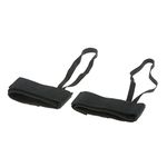 CUTICATE 2pc Black Durable Bodyboard Fin Saver Leashes Flippers Swim Dive Fins Tether