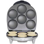 Brentwood AR-136 6 Piece Non-Stick Arepa Maker, Silver, 1"